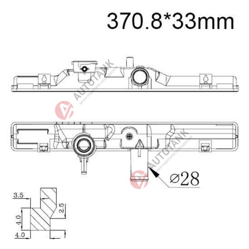 БАЧОК РАДІАТОРА HONDA CIVIC V (1991-1995), HONDA CIVIC VI (1995-2000), HONDA CRX III (1992-1997), HONDA HR-V I (1998-2006)