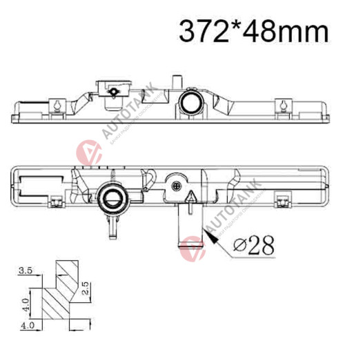 БАЧОК РАДІАТОРА HONDA CIVIC V (1991-1995), HONDA CIVIC VI (1995-2000), HONDA CRX III (1992-1997), HONDA HR-V I (1998-2006)