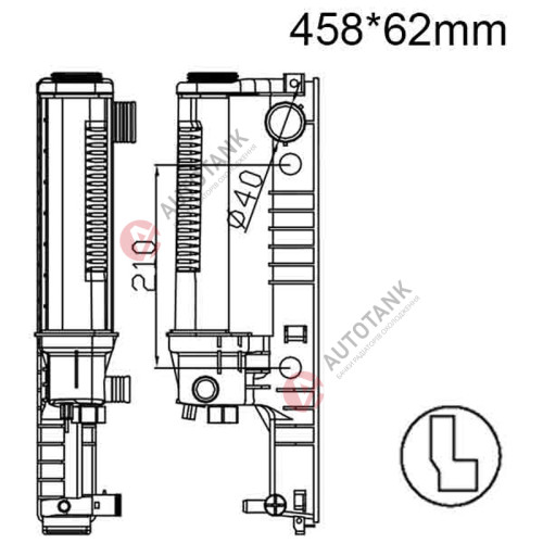 БАЧОК РАДІАТОРА BMW 3-Series E30 (1990-1994), BMW 3-Series E36 (1990-2000), BMW 5-Series E34 (1987-1995), BMW 5-Series E39 (1996-2004), BMW Z3 E36 (1995-2003)