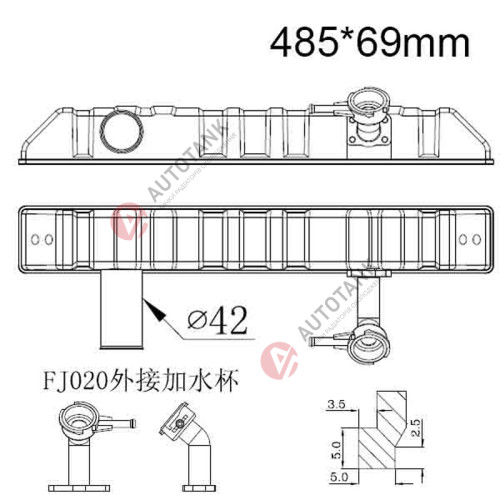 БАЧОК РАДІАТОРА HYUNDAI MINI-BUS