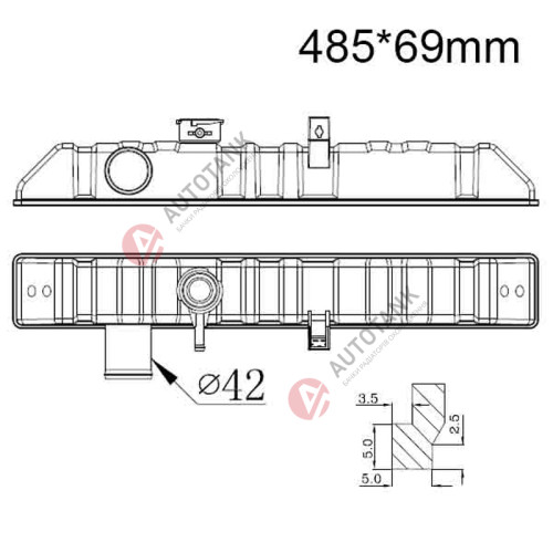 БАЧОК РАДІАТОРА HYUNDAI MINI-BUS