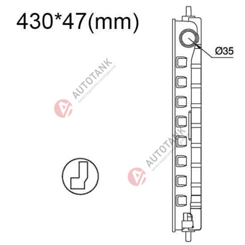 БАЧОК РАДІАТОРА NISSAN ALTIMA IV (L32) (2006-2013), NISSAN ALTIMA V (L33) (2013-2018) NISSAN TEANA II (J32) (2008-2013), NISSAN TEANA III (L33) (2013-2020)