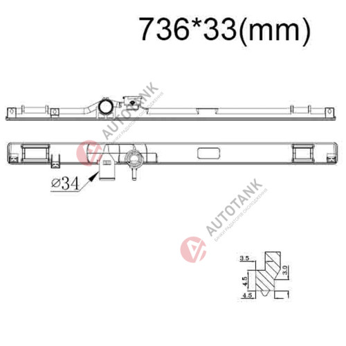 БАЧОК РАДІАТОРА TOYOTA CHASER (Х100) (1996-2001), TOYOTA CRESTA (Х100) ﻿(1996-2001)﻿, TOYOTA MARK 2 (X100) ﻿(1996-2000)﻿