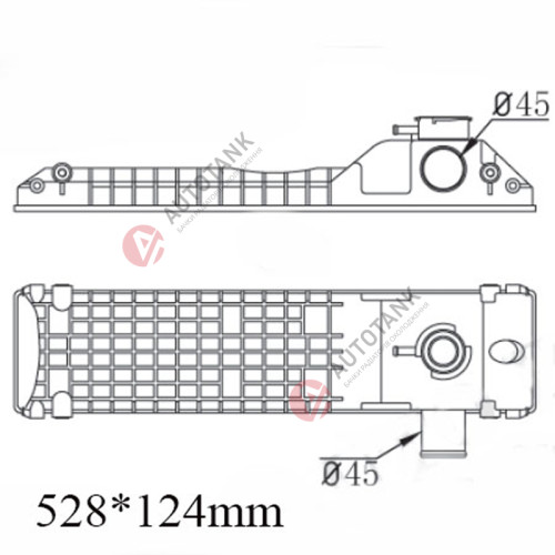 БАЧОК РАДІАТОРА CATERPILLAR, CASE, JCB, KOMATSU