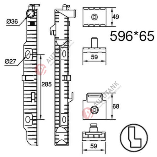 БАЧОК РАДІАТОРА MERCEDES-BENZ G-CLASS W461 (1990-2001), MERCEDES-BENZ G-CLASS W463 (1990-2018)