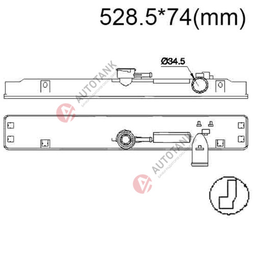 БАЧОК РАДІАТОРА TOYOTA LAND CRUISER (J70) (1984-1990), TOYOTA LAND CRUISER (80) (1990-1996), TOYOTA LAND CRUISER PRADO (90) (1996-2002)
