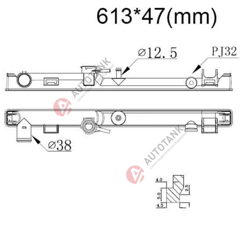 БАЧОК РАДІАТОРА ISUZU D-MAX I (2002-2012), ISUZU D-MAX II (2012-2018) ISUZU RODEO III (2003-2012)