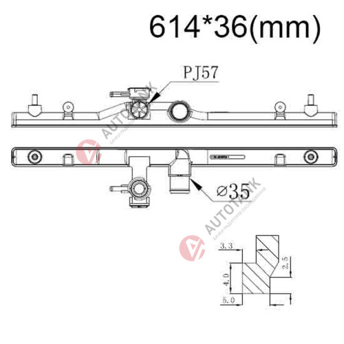 БАЧОК РАДІАТОРА NISSAN ALMERA III (2011-2018), NISSAN BLUEBIRD SYLPHY II (2005-2012), NISSAN CUBE III (2008-2019), NISSAN JUKE I (2010-2019), NISSAN TIIDA I (2004-2011)