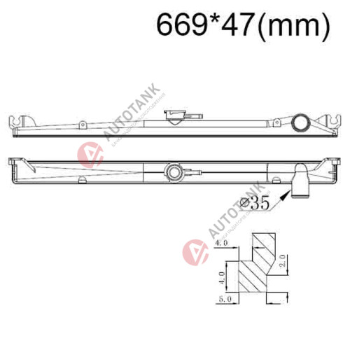 БАЧОК РАДІАТОРА NISSAN LAUREL V (1984-1989), NISSAN PATHFINDER I (1985-1995), NISSAN SKYLINE (R31) (1985-1989), NISSAN TERRANO I (1986-2007)