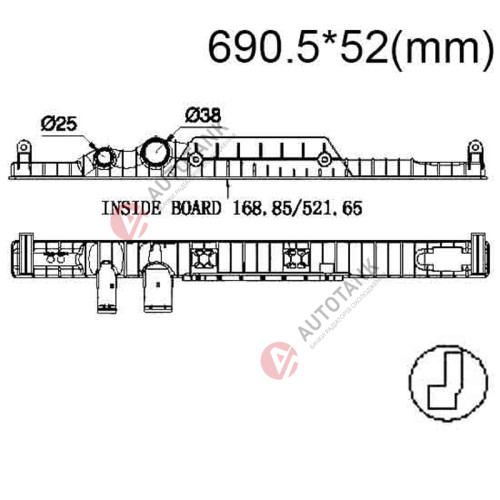 БАЧОК РАДІАТОРА LAND ROVER DISCOVERY IV (L319) (2009-2020), LAND ROVER RANGE ROVER III (L322) (2002-2012), LAND ROVER RANGE ROVER SPORT (L320) (2005-2013)