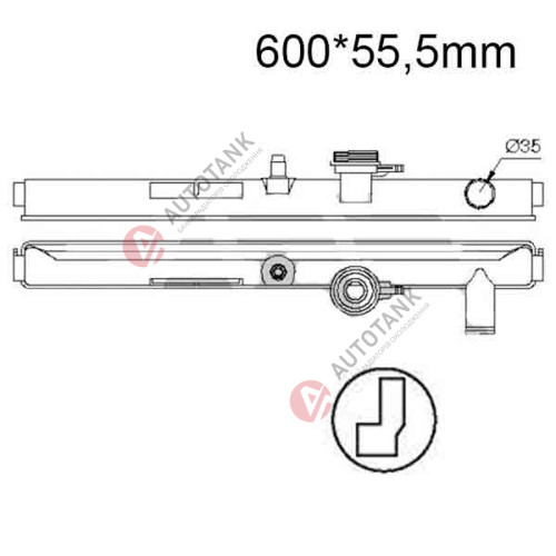 БАЧОК РАДІАТОРА HUMMER H3 (2005-2010)