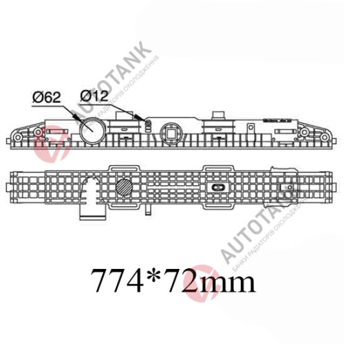 БАЧОК РАДІАТОРА DAF 95XF, DAF XF95, DAF XF105 (2006-2012) Euro 4, 5