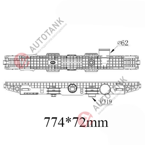 БАЧОК РАДИАТОРА DAF 95XF, DAF XF95 (2006-2012) Euro 4, 5