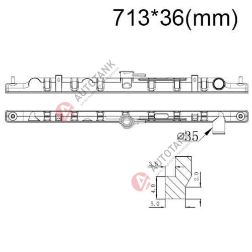 БАЧОК РАДІАТОРА NISSAN AVENIR II (1998-2005), NISSAN BLUEBIRD X (1996-2001), NISSAN LIBERTY (1998-2004), NISSAN SERENA II (1999-2005), NISSAN X-TRAIL I (2001-2007)