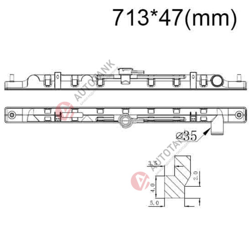 БАЧОК РАДІАТОРА NISSAN AVENIR II (1998-2005), NISSAN BLUEBIRD X (1996-2001), NISSAN LIBERTY (1998-2004), NISSAN SERENA II (1999-2005), NISSAN X-TRAIL I (2001-2007)