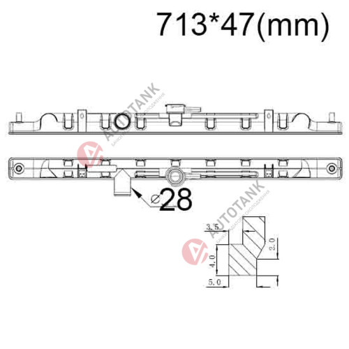 БАЧОК РАДІАТОРА NISSAN ALMERA II (2000-2006), NISSAN SENTRA V (2000-2006), NISSAN SUNNY VIIII (1999-2011), NISSAN WINGROAD III (1999-2005)