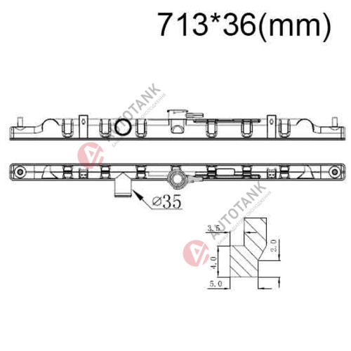 БАЧОК РАДІАТОРА NISSAN BLUEBIRD SYLPHY I (2000-2005), NISSAN PRIMERA (P12) (2002-2007), NISSAN X-TRAIL I (2001-2007)