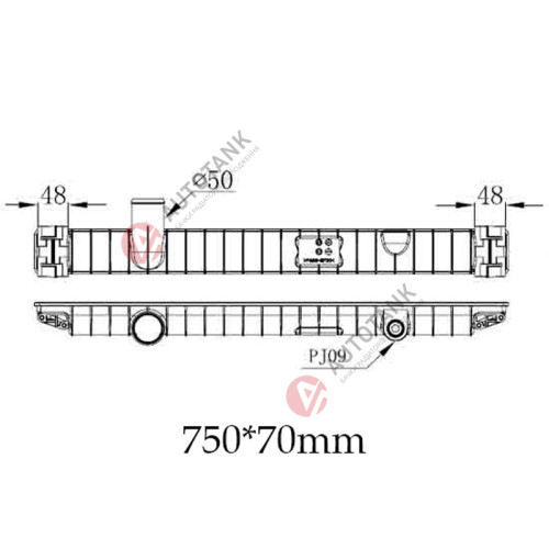 БАЧОК РАДІАТОРА RENAULT KERAX I (1997-2005), MAGNUM I-II (1990-2000) EURO 2, MAGNUM III (2001-2005) EURO 3, MAXTER (1992-1997), PREMIUM I (1996-2005) EURO 2-3