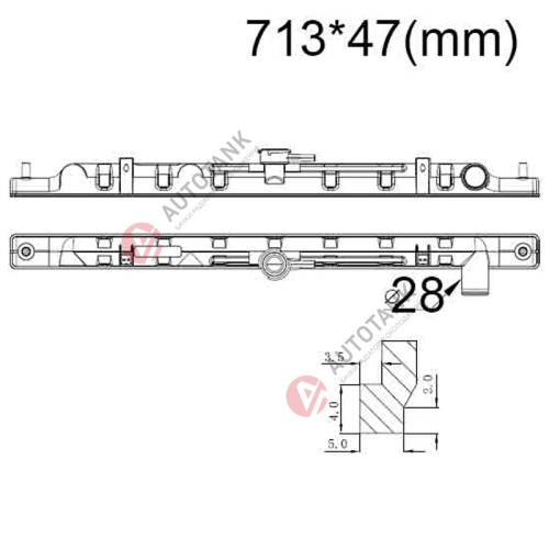 БАЧОК РАДІАТОРА NISSAN AVENIR II (1998-2005), NISSAN BLUEBIRD X (1996-2001), NISSAN LIBERTY (1998-2004), NISSAN SERENA II (1999-2005), NISSAN X-TRAIL I (2001-2007)