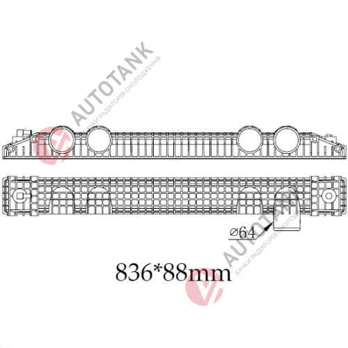 БАЧОК РАДІАТОРА FREIGHTLINER CENTURY (1996-2010), FREIGHTLINER COLUMBIA (2001-2011)