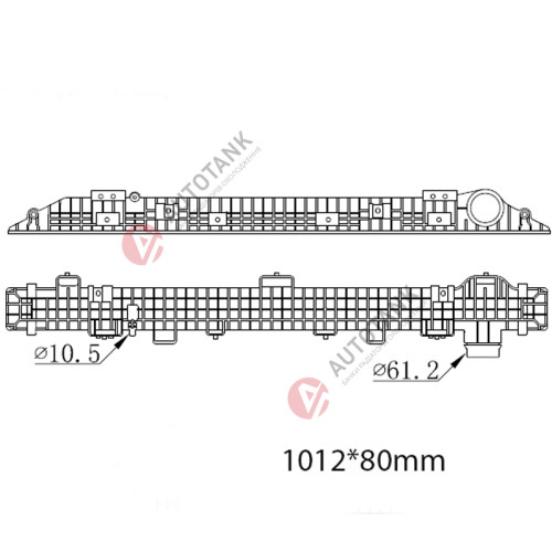 БАЧОК РАДІАТОРА MERCEDES ACTROS MP4 (2011-2018) EURO 6, MERCEDES ANTOS (2012-2018) EURO 6