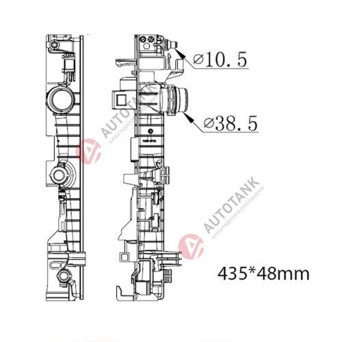 БАЧОК РАДІАТОРА BMW X3 G01 (2017-2024), X4 G02 (2018-2024)