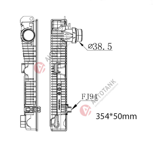 БАЧОК РАДІАТОРА BMW 3-Series G20, G21 (2020-2025), BMW M2 F87 (2015-2021), BMW M2 G87 (2023-2025)