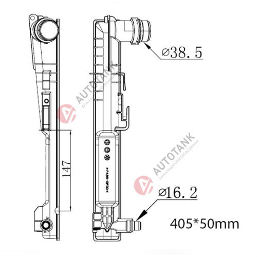 БАЧОК РАДІАТОРА BMW X3 F25 (2010-2017), BMW X4 F26 (2014-2018)