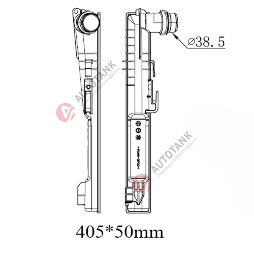 БАЧОК РАДІАТОРА BMW X3 F25 (2010-2017), BMW X4 F26 (2014-2018)