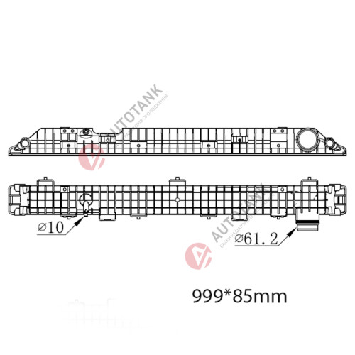 БАЧОК РАДІАТОРА MERCEDES ACTROS MP4 (2011-2018) EURO 6, MERCEDES ANTOS (2012-2018) EURO 6