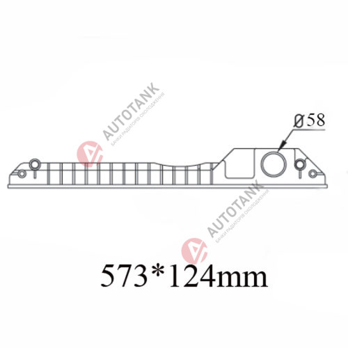 БАЧОК РАДІАТОРА CATERPILLAR, CASE, JCB, KOMATSU