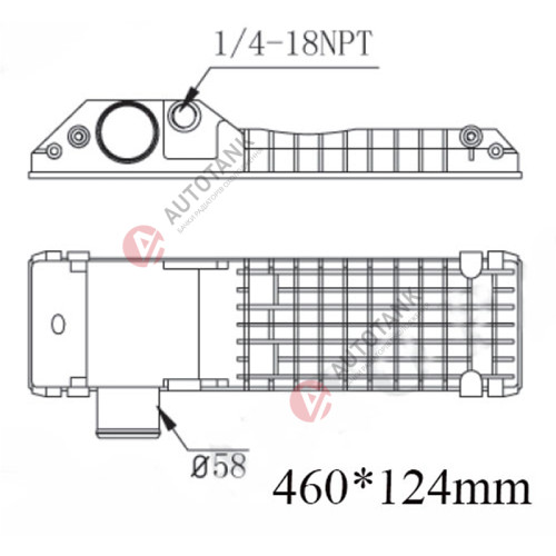 БАЧОК РАДІАТОРА CATERPILLAR, CASE, JCB, KOMATSU