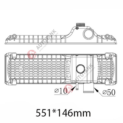 БАЧОК РАДІАТОРА NEW HOLLAND, CATERPILLAR, CASE, FORD