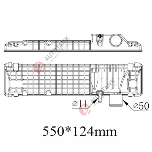 БАЧОК РАДІАТОРА NEW HOLLAND, CATERPILLAR, CASE, FORD