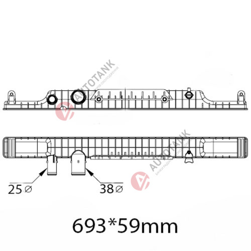 БАЧОК РАДІАТОРА LAND ROVER RANGE ROVER III (L322) (2002-2012), LAND ROVER RANGE ROVER SPORT (L320) (2005-2013)
