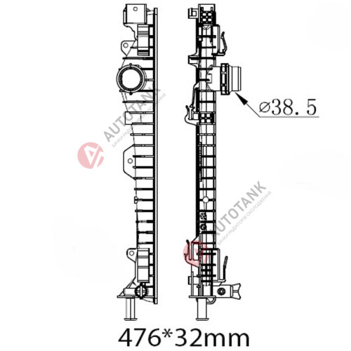 БАЧОК РАДІАТОРА LAND ROVER DISCOVERY SPORT (L550) (2014-2024), LAND ROVER RANGE ROVER EVOQUE I (L538) (2011-2018)