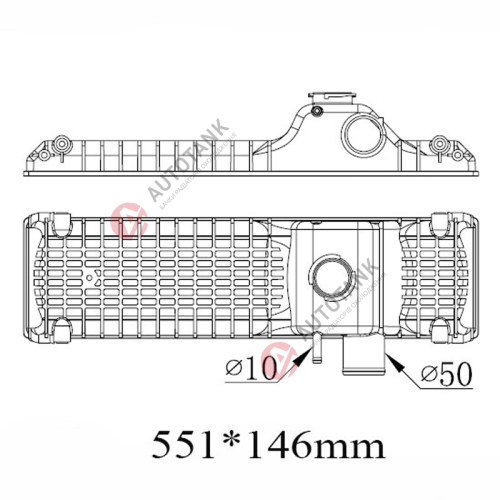 БАЧОК РАДІАТОРА NEW HOLLAND, CATERPILLAR, CASE, FORD