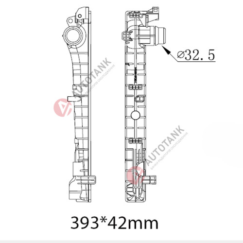 БАЧОК РАДІАТОРА BMW 2-Series U06 (2021-2025), BMW X1 U11 (2022-2025)