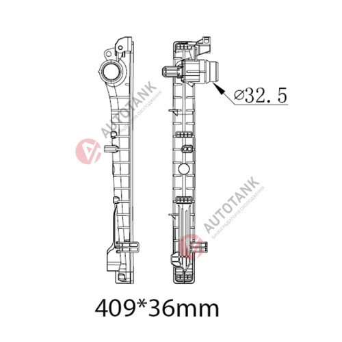 БАЧОК РАДІАТОРА BMW 2-Series U06 (2021-2025), BMW X1 U11 (2022-2025)