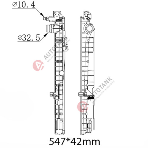 БАЧОК РАДІАТОРА BMW X1 U11 (2022-2025)