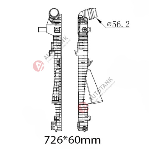 БАЧОК РАДИАТОРА FORD F-SERIES-250/350/450/550 (2008-2016), FORD SUPER DUTY III (P473) (2011-2016)
