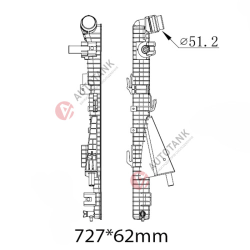 БАЧОК РАДІАТОРА FORD F-SERIES-250/350/450/550 (2008-2019), FORD SUPER DUTY IV (P558) (2017-2019)