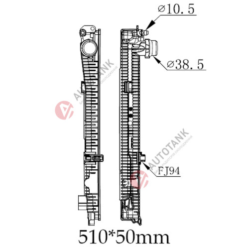 БАЧОК РАДІАТОРА BMW M3 G80/G81 (2021-2025), BMW M4 G82/G83 (2020-2025)
