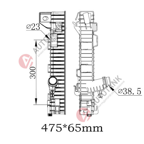 БАЧОК РАДІАТОРА FORD F-150 (2008-2014), FORD EXPEDITION U324 (2009-2014)